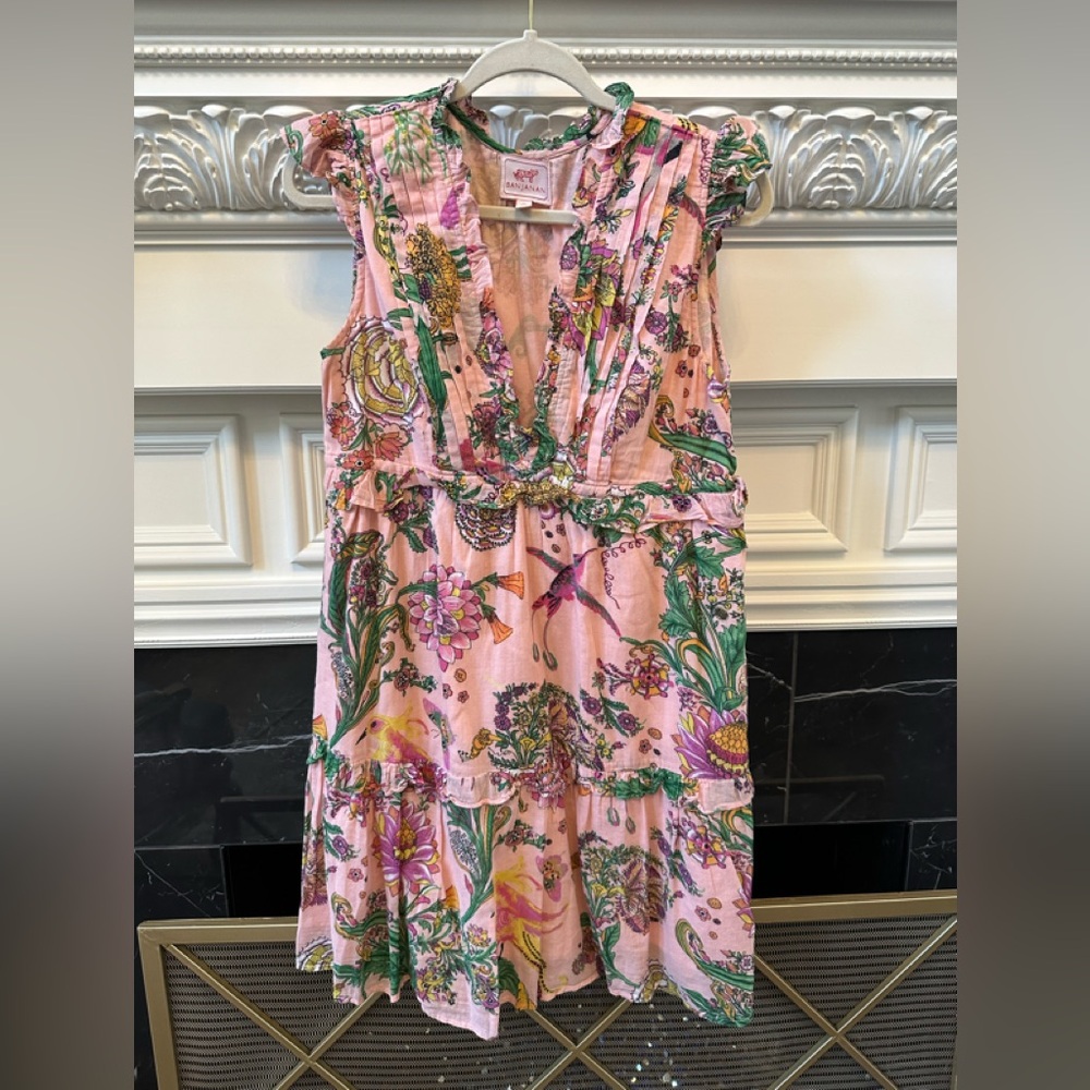 Banjanan Pink and Green Patterned Dress
